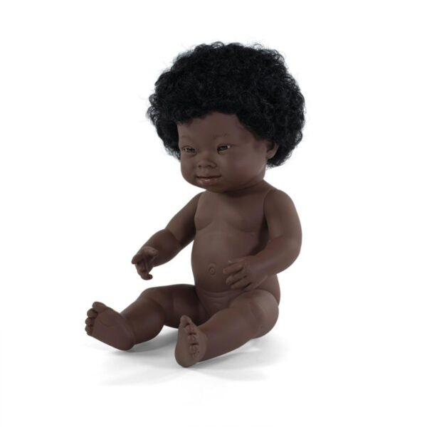 Miniland Pop Afrikaans Meisje met Syndroom van Down - Girl (38 cm)