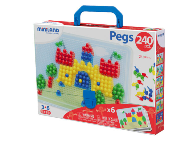 Miniland Mozaikspel Pegs 10mm + 3jaar