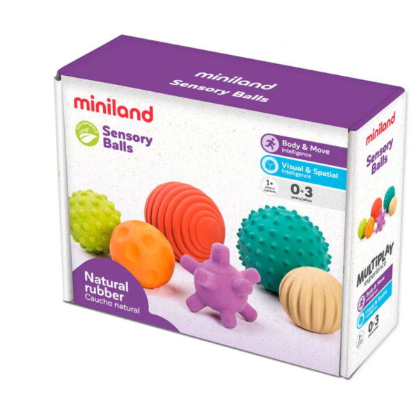 Miniland Sensorische Rubberen Ballen + 0jaar