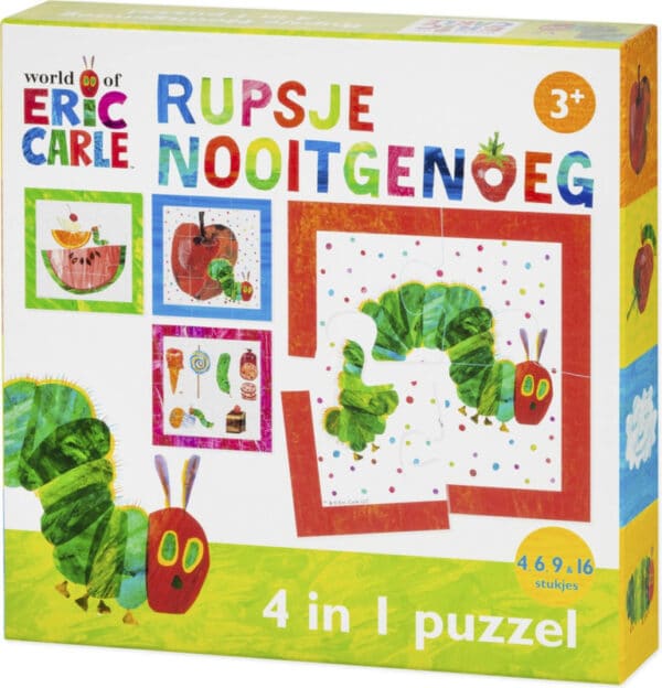 Uitgeverij Bambolino Toys Rupsje Nooitgenoeg 4 in 1 Puzzel +3jr