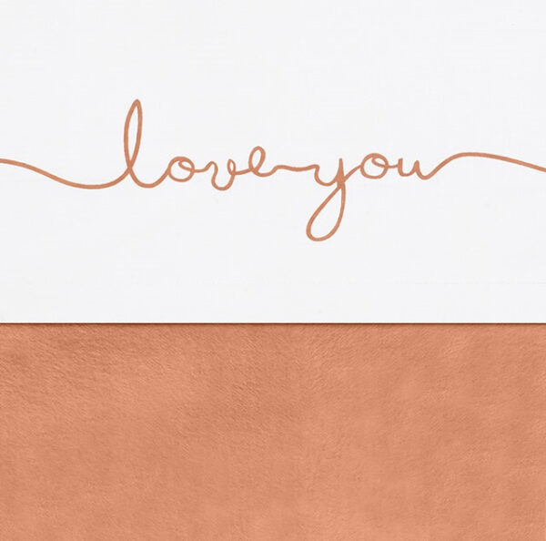 Jollein Wieg Laken Love You - Caramel (75 x 100 cm)