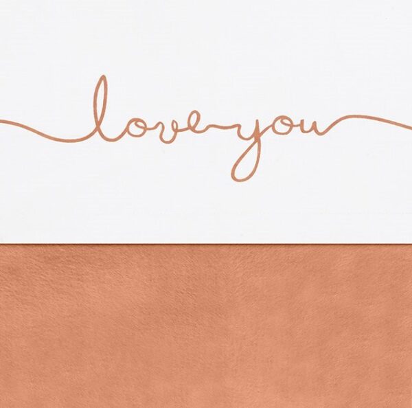Jollein Ledikant Laken Love You - Caramel (120 x 150 cm)