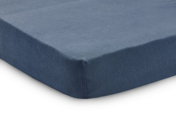 Jollein Hoeslakens Ledikant Jersey - Jeans Blue (60 x 120 cm) (set van 2)