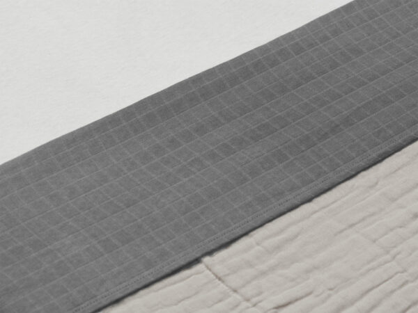 Jollein Wieg Laken Wrinkled Katoen - Storm Grey (75 x 100 cm)