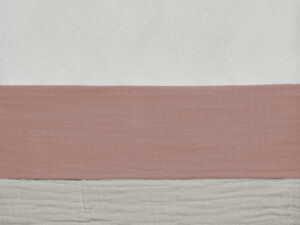 Jollein Ledikant Laken Wrinkled Katoen - Rosewood (120 x 150 cm)