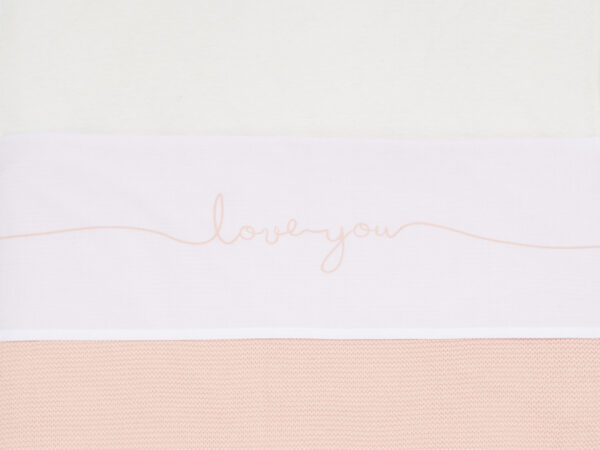 Jollein Wieg Laken Love You - Pale Pink (75 x 100 cm)
