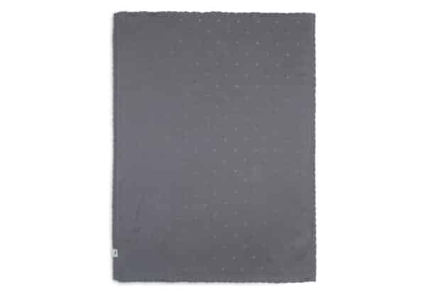 Jollein Deken Wieg Pointelle - Storm Grey (75 x 100 cm)