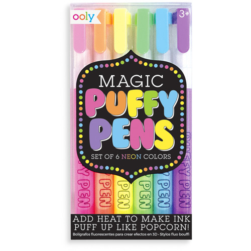 Ooly Magic Puffy Pen Neon - 6 kleuren
