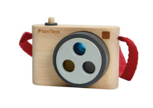 Plantoys Houten Camera met Kleurenlens
