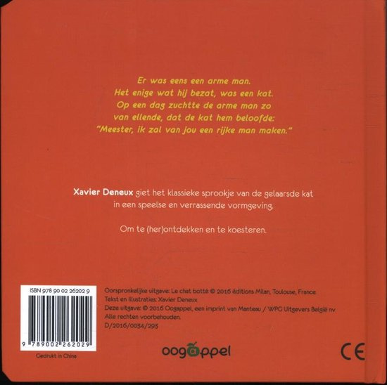 Uitgeverij Oogappel De Gelaarsde Kat - Xavier Deneux (karton)