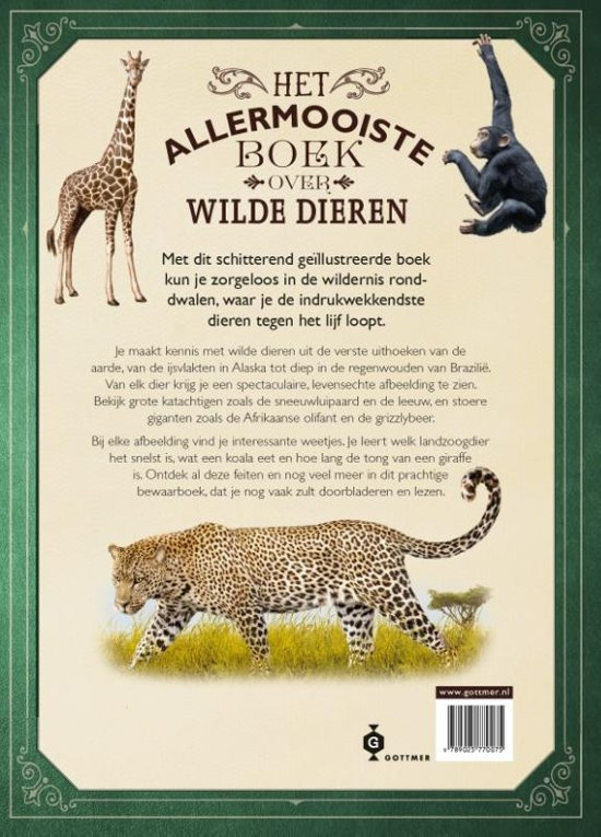 Uitgeverij Gottmer Het Allermooiste boek over Wilde Dieren + 8jr