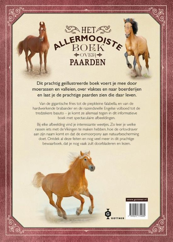 Uitgeverij Gottmer Het Allermooiste boek over Paarden + 8jr
