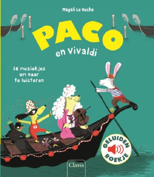 Uitgeverij Clavis Paco en Vivaldi - Geluidenboekje +3jr
