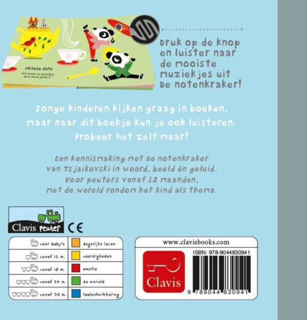 Uitgeverij Clavis Geluidenboekje - De Notenkraker +1jr