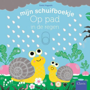 Uitgeverij Clavis Schuifboekje - Op pad in de regen +1jr