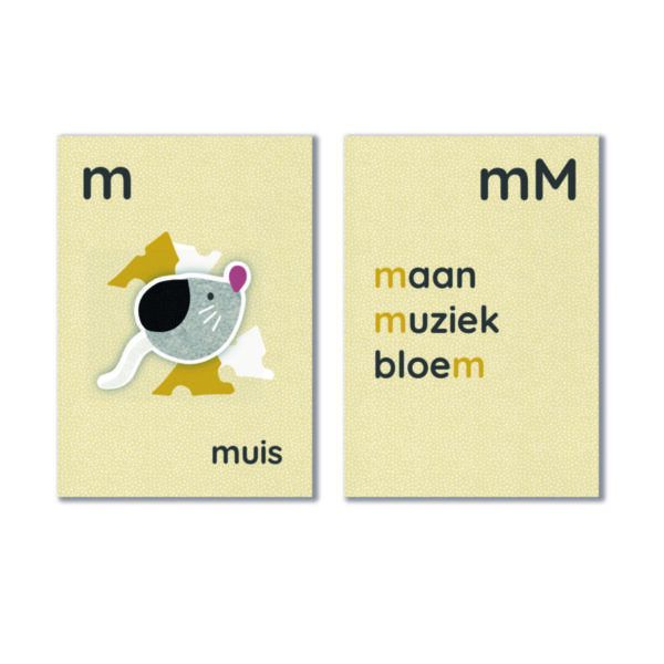Maan Amsterdam Leerkaarten Alfabet - Set Juul (roze)