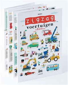 Uitgeverij Lannoo ZigZag - Voertuigen (2 meter breed!) +3jr