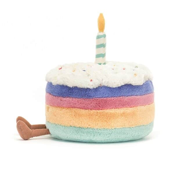 A1RBC Jellycat Amuseable Knuffel Verjaardagstaart Rainbow Birthday Cake Large 670983146325 (2)
