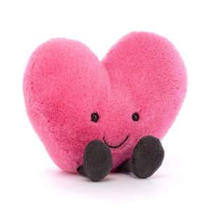 A6HPH Jellycat Amuseable Knuffel Hartje Hot Pink Heart Small 670983143393 - (1)