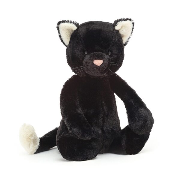 BAS3BKIT Jellycat Bashful Kitten Black - Knufel Kat 670983135404 (1)