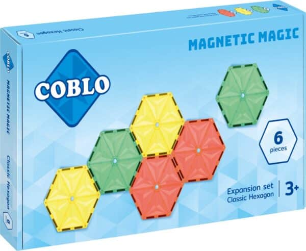 Coblo Magnetische Tegels Classic Hexagon Zeshoek 6 stuks 8719327675472 (1)
