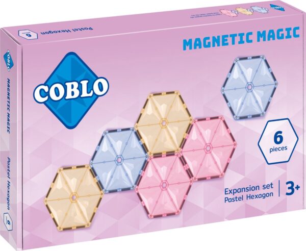 Coblo Magnetische Tegels Pastel Hexagon Zeshoek 6 stuks 8720938018145