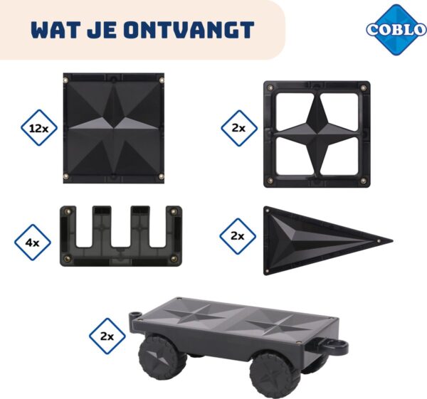 Coblo Transport Set Zwart 22 stuks 8720938018183