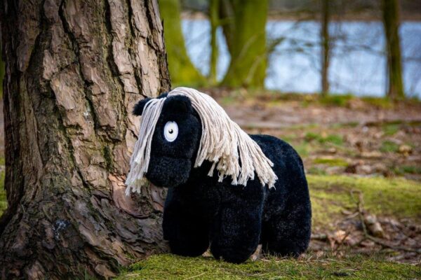 Crafty Pony Veulen Knuffel Zwart met Witte Manen