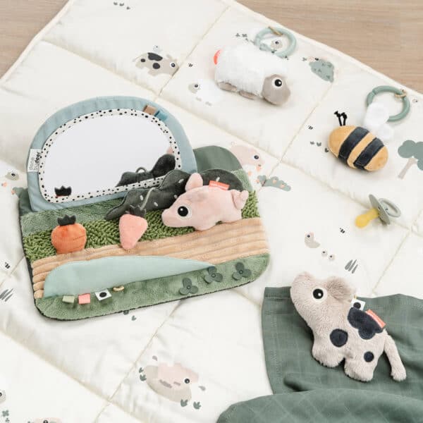 Done by Deer Vloerspiegel Tummy Time Sensory Mirror Tiny Farm 5712643056782