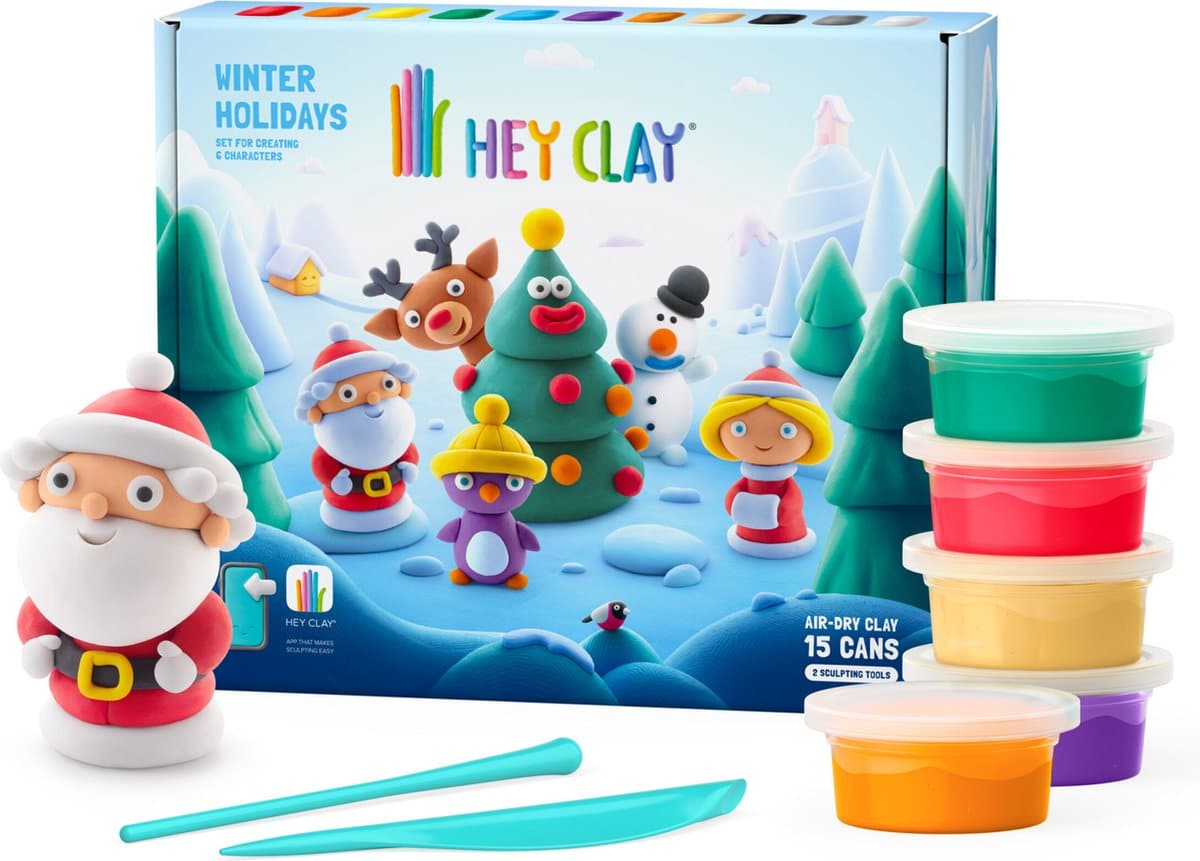 Hey Clay Winter Holidays Set van 15 potjes - Grasonderjevoeten.nl