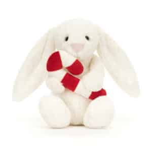 Jellycat Knuffel Bashful Kerst Konijn met Zuurstok 670983155167