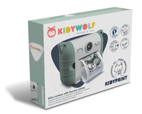 Kidywolf Kidyprint Kindercamera met thermische printer Mint Groen 5407009181221