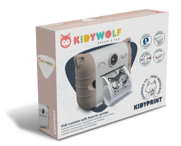 Kidywolf Kidyprint Kindercamera met thermische printer Roze 5407009181238