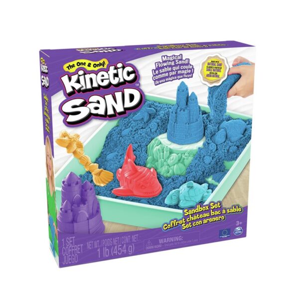 Kinetic Sand Zandbak met Blauw Kinetisch Zand en Accessoires 0778988404935 (1)