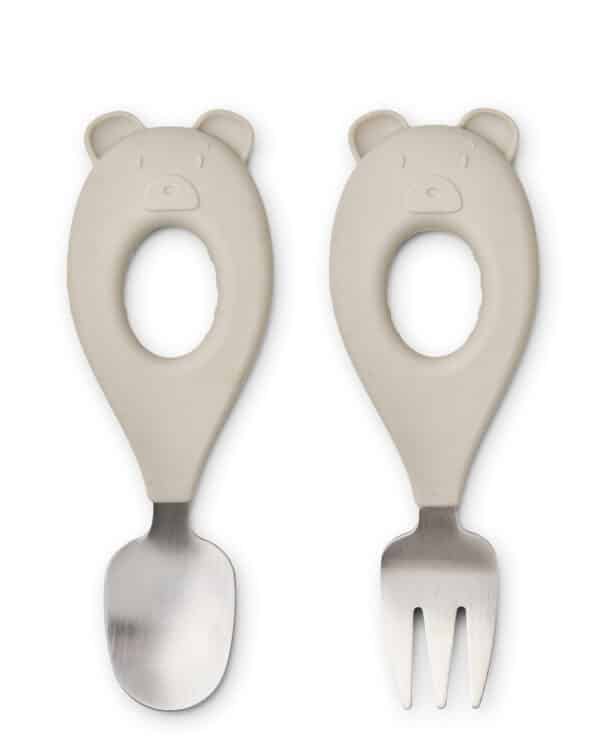 Liewood 5715335349001 Stanley baby cutlery set Mr Bear_LW14275-1344_Sandy_1-23_3 - (4)
