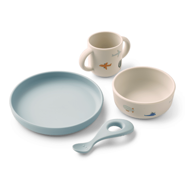 Liewood Kinderservies Set Vivi Aviator Ecru 5715493450540