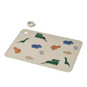 Liewood Placemat Jude Dinosaurs Mist 5715493376710