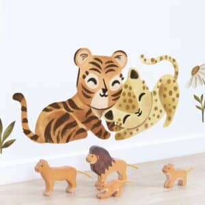 Lilipinso Felidae Muurstickers - Tiger and Cheetah S1518 (1)