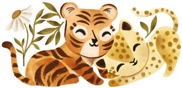 Lilipinso Felidae Muurstickers - Tiger and Cheetah S1518 (2)
