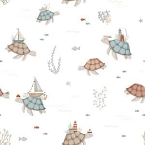 Lilipinso Lotan Behangstaal Turtles at Sea 3700412477755