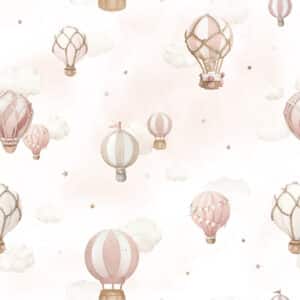 Lilipinso Selene Behangstaal Hot Air Balloons Pink 3700412478134