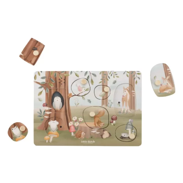 Little Dutch Forest Friends Geluidenpuzzel 8713291772403v