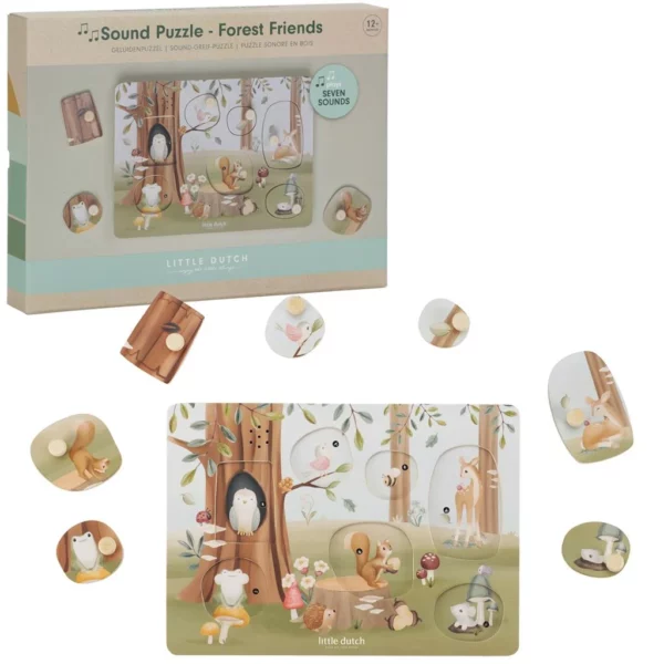 Little Dutch Forest Friends Geluidenpuzzel 8713291772403