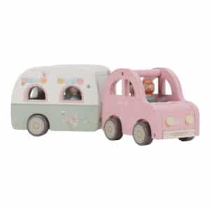 Little Dutch Little Farm Houten Auto met Caravan 8713291880221