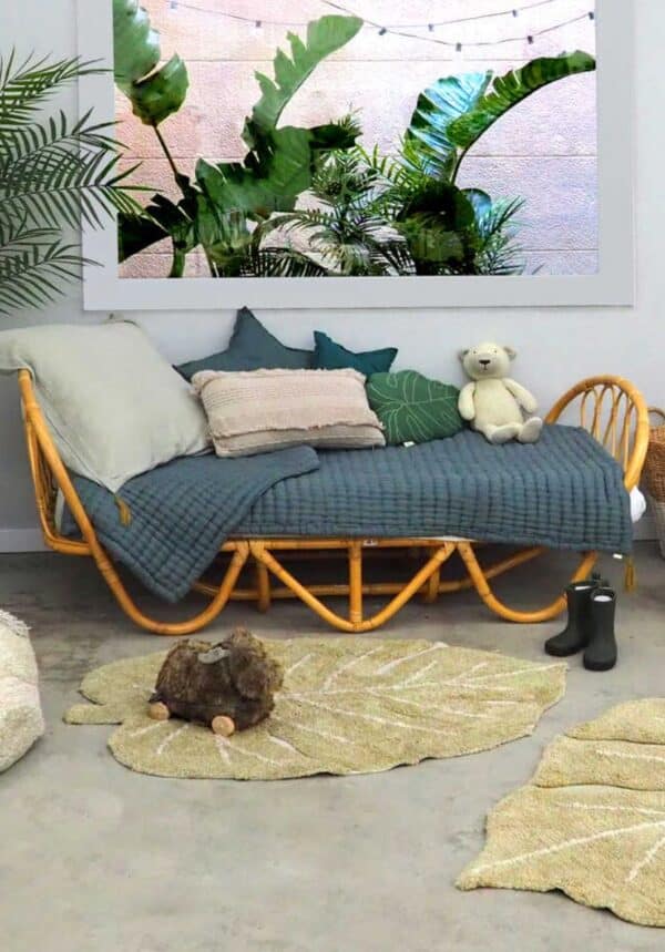 Lorena Canals Wasbaar Vloerkleed Mini Monstera Olive 8435392621656