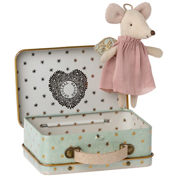 Maileg Angel Mouse in Suitcase 5707304124092