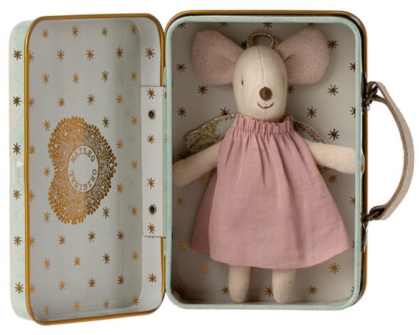 Maileg Angel Mouse in Suitcase 5707304124092