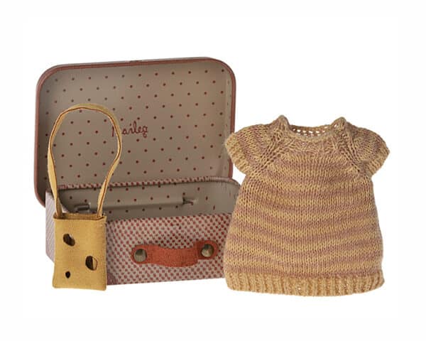 Maileg Big Sister Knitted Dress and Bag in koffertje 5707304132691 (2)