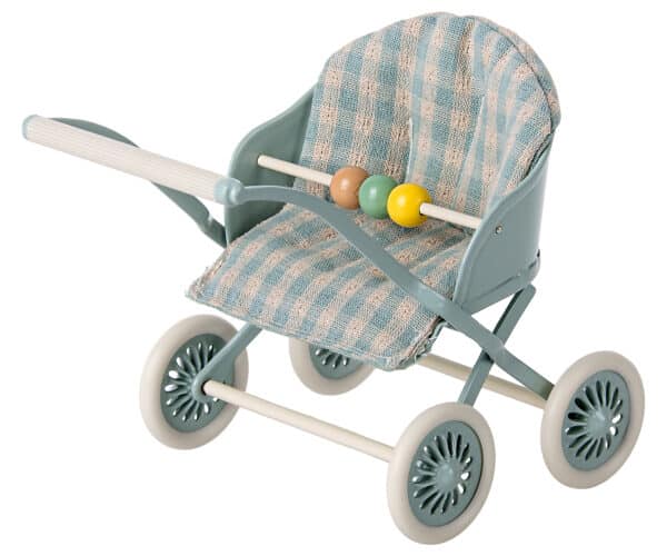Maileg Buggy Stroller Baby Mice - Mint 5707304126966 - 11-3107-00_01 (3)