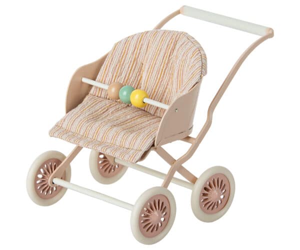 Maileg Buggy Stroller Baby Mice - Rose 5707304127963 - 11-3107-01 (2)